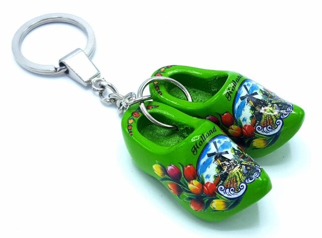 Woodenshoe keyhanger 2 shoes Green