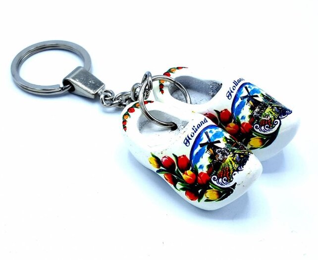 Woodenshoe keyhanger 2 shoes White