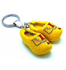 Klompsleutelhanger 2 klompjes Boerengeel