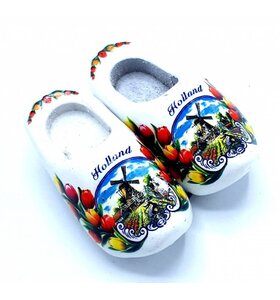 Woodenshoe magnet 4cm White