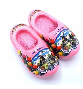 klompmagneet 4cm Roze