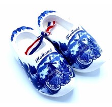 Souvenir woodenshoes 8cm Delftblue