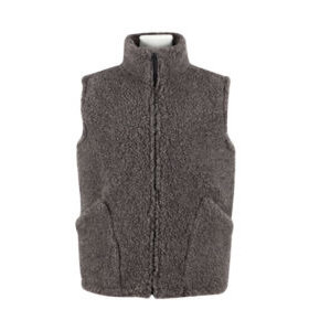 Bodywarmer 100% wool Natural black