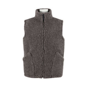 Bodywarmer 100% wool Natural black