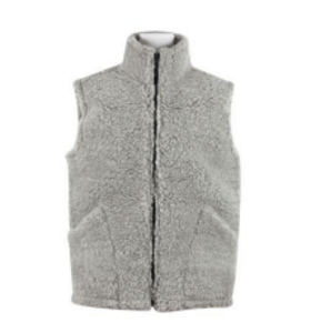 Bodywarmer 100% wol lichtgrijs