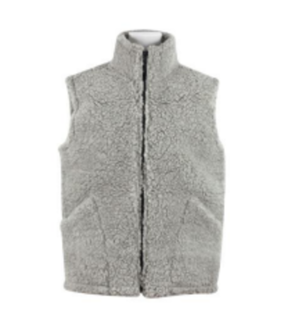 Bodywarmer 100% wol lichtgrijs