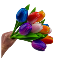 Boeket houten tulpen (10,20 of 30stuks)