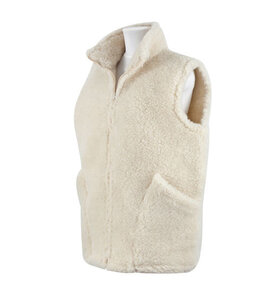 Heerlijk Warme Bodywarmer van 100% Schapenwol – Wit