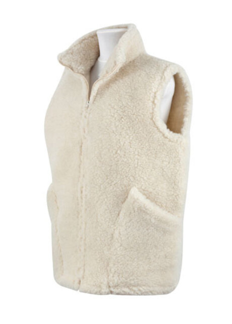 Heerlijk Warme Bodywarmer van 100% Schapenwol – Wit