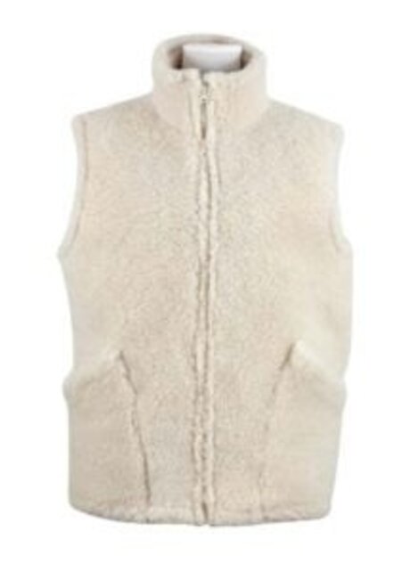 Bodywarmer 100% wol wit