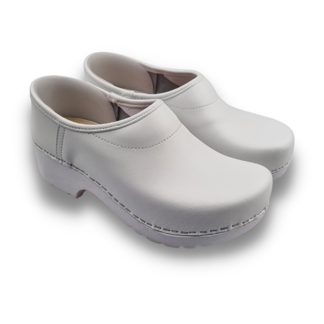 Work clogs - closed heel - PU clogs - White