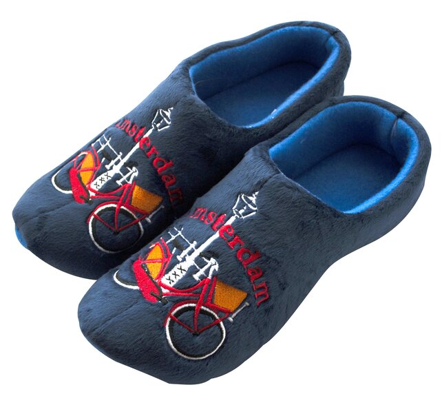 Holland slippers bicycle blue