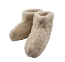 Wonderfully Soft Wool Slippers – High Model Beige