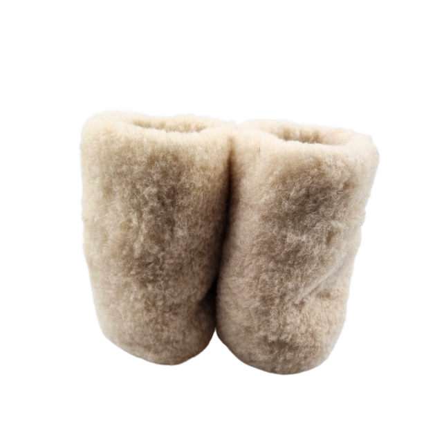 Wonderfully Soft Wool Slippers – High Model Beige