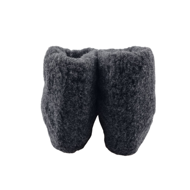 Comfortable Wool Slippers – High Model Anthracite