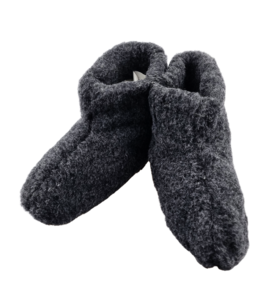 Comfortable Wool Slippers – High Model Anthracite