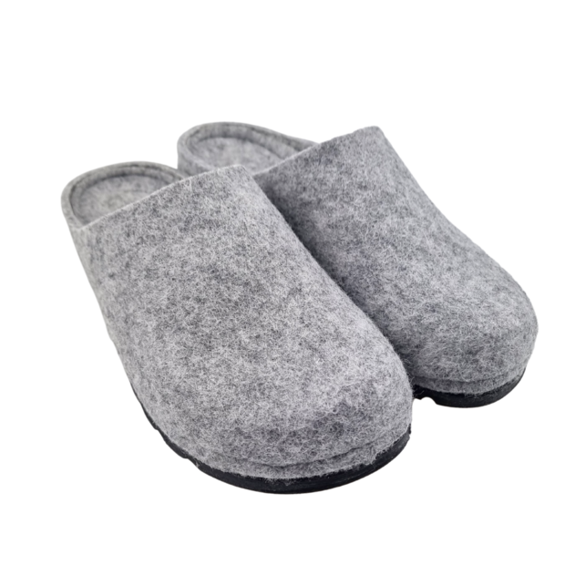 Loafers 100% felt - light grey