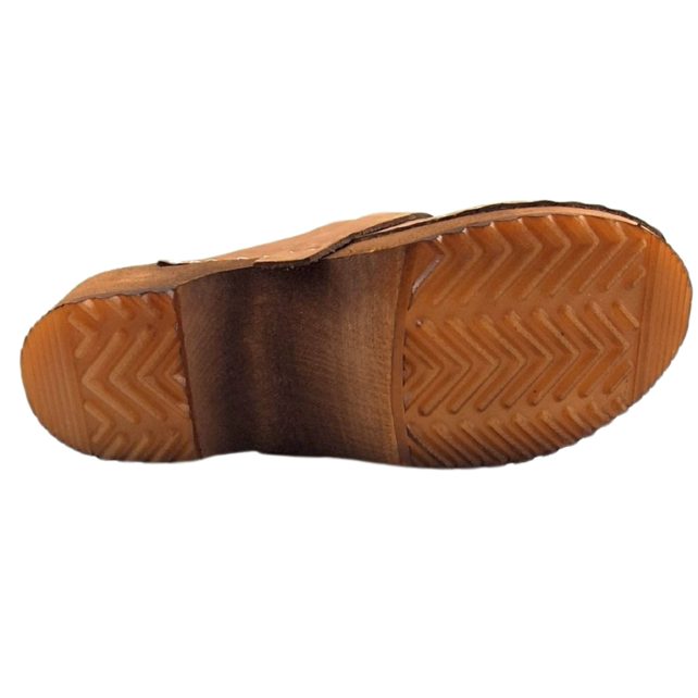 Dina clogs bruin met nubuck leer