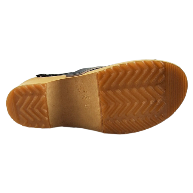 Zweedse Klompen zwart echt leder Zweedse Klompen zwart echt leder