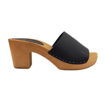 Heels - Matte Black - Nubuck leather - open toe