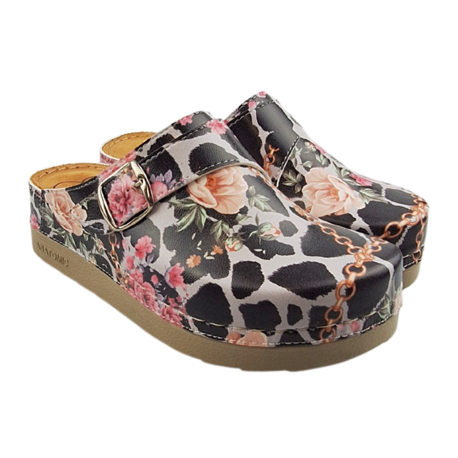 Dina clogs panther flowers Dina clogs panther flowers