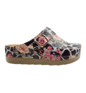 Dina clogs panther flowers