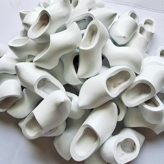 knutselklompjes 14cm (wit gelakt) - per stuk