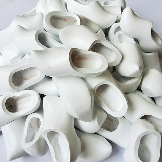 knutselklompjes 14cm (wit gelakt) - per stuk