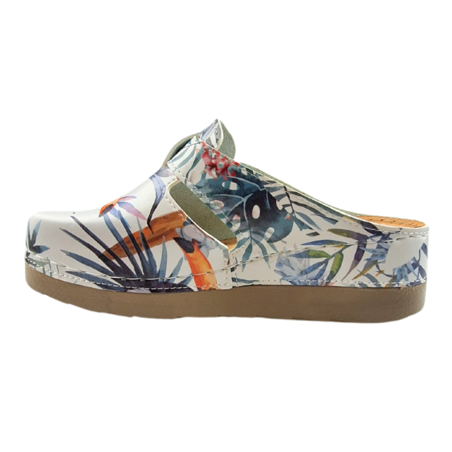 Medical Clogs Tropical Toekan - with buckle