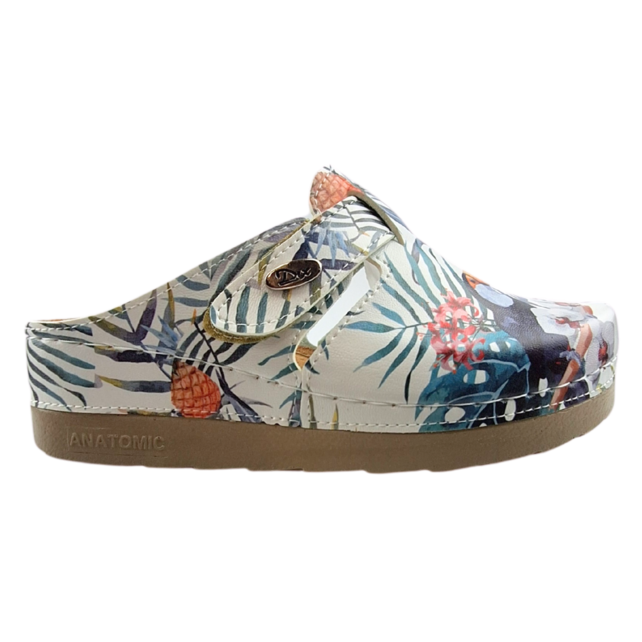 Medical Clogs Tropical Toekan - with buckle