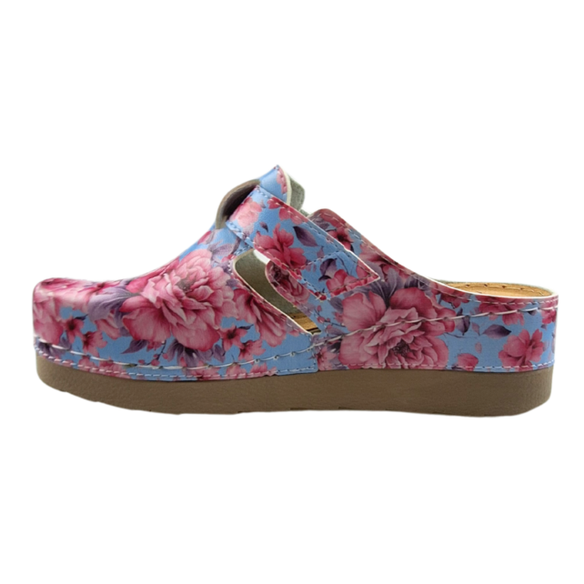 Japanese spring blossom clogs - plastic sole and medical footbed - by Dina