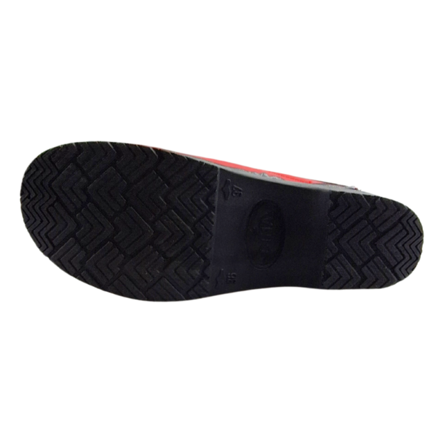 Medical clogs - PU sole and open heel - Red -  36-43