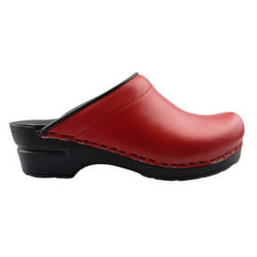 Medical clogs - PU sole and open heel - Red -  36-43