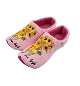 Klomp pantoffels van  Gogh sunflower pink