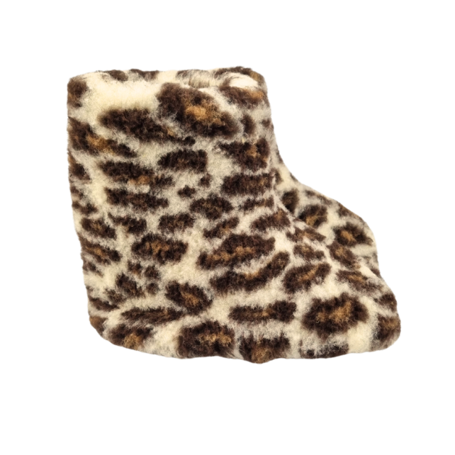 Wollen sloffen | hoog model | Panter Wollen sloffen | hoog model | Panter