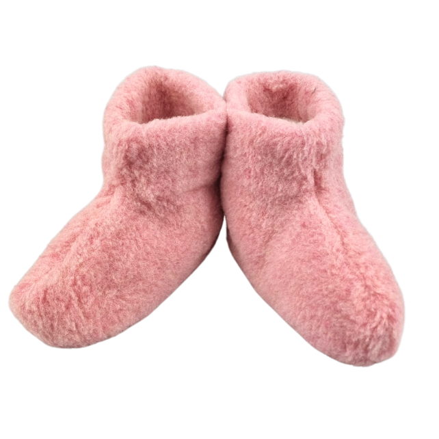 Wool slippers | high model | Pink