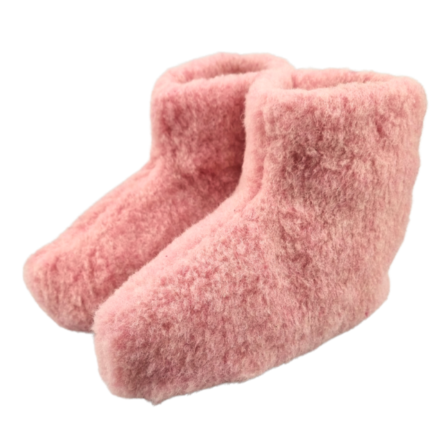 Wool slippers | high model | Pink