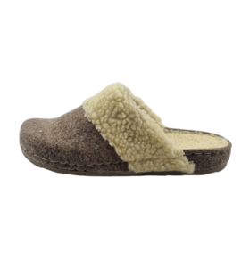 Instapper winterklompen met witte kraag - 36 t/m 41