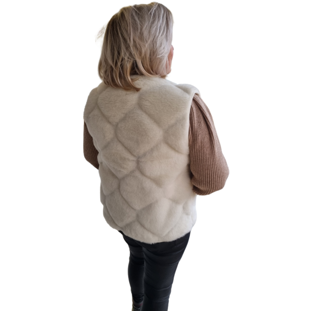 Gillet 100% sheep wool - white Gillet 100% sheep wool - white