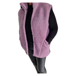 Bodywarmer 100% wool Lila purple