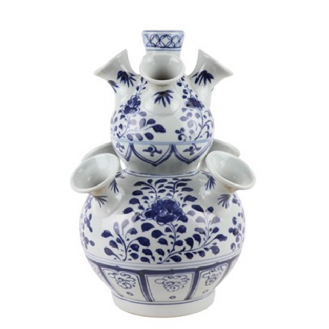 Delftsblauwe vaas 39cm hoog