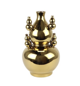 Golden vase 39cm high