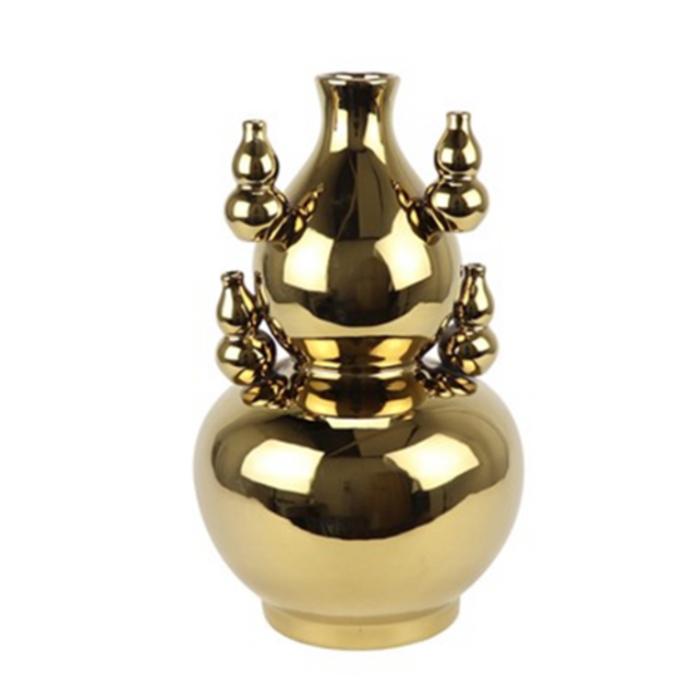 Golden vase 39cm high