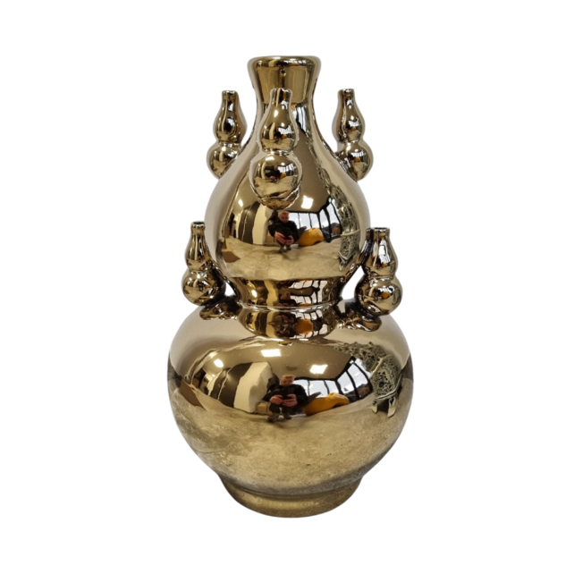 Golden vase 39cm high