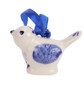 Ornament Delftsblauw - vogeltje