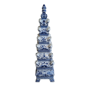 Delft blue Pyramid Vase for tulips - 85cm high