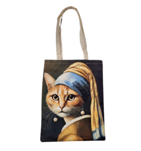 canvas tas - Kat met de Parel