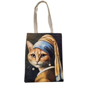 canvas tas - Kat met de Parel