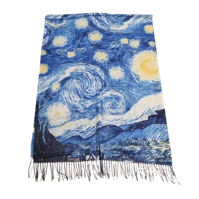 Sjaal Starry Night van Gogh - 180x66cm Sjaal Starry Night van Gogh - 180x66cm