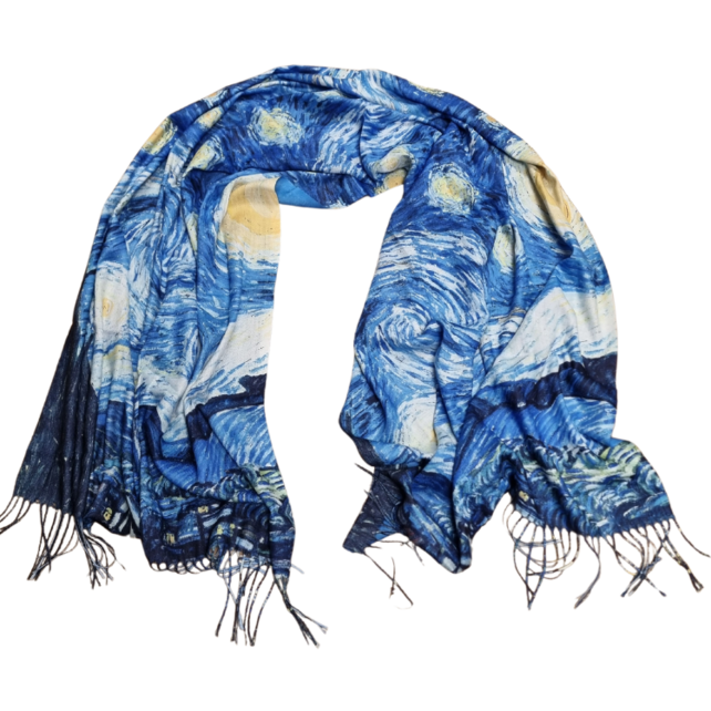 Sjaal Starry Night van Gogh - 180x66cm Sjaal Starry Night van Gogh - 180x66cm